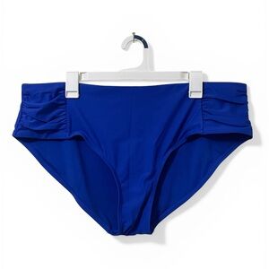 Time and Tru Royal Blue Swim Bottoms with Side Ruching